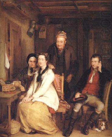 Sir David Wilkie The Refusal from Burns's Song of 'Duncan Gray' china oil painting image